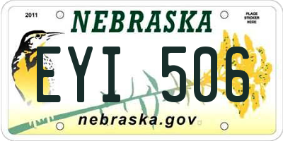 NE license plate EYI506