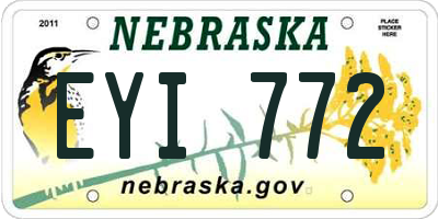 NE license plate EYI772