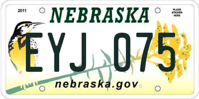 NE license plate EYJ075