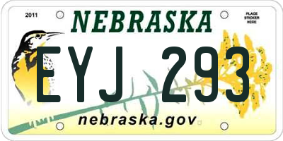 NE license plate EYJ293
