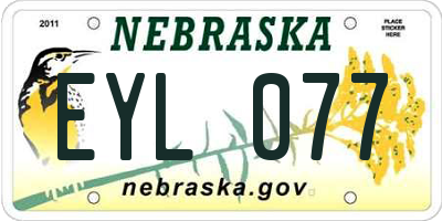 NE license plate EYL077