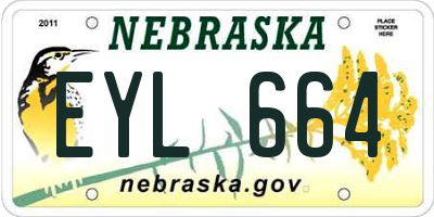 NE license plate EYL664
