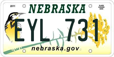 NE license plate EYL731