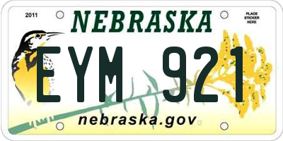 NE license plate EYM921