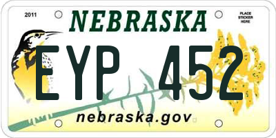 NE license plate EYP452
