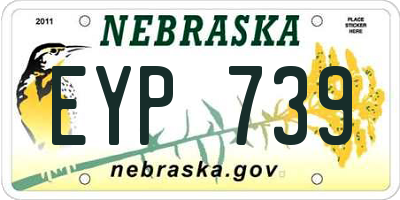 NE license plate EYP739