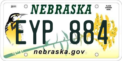 NE license plate EYP884