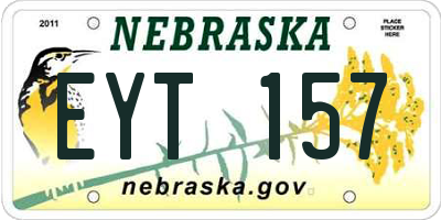 NE license plate EYT157