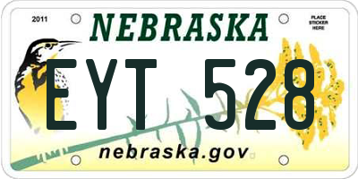 NE license plate EYT528