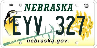NE license plate EYV327