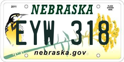 NE license plate EYW318
