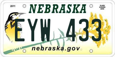 NE license plate EYW433