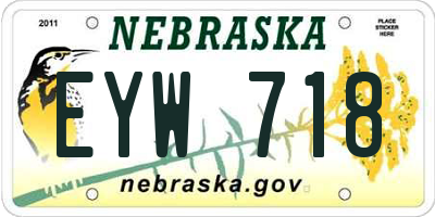 NE license plate EYW718