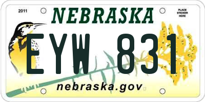 NE license plate EYW831