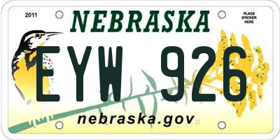 NE license plate EYW926