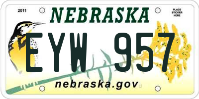 NE license plate EYW957