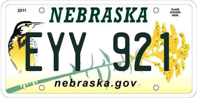 NE license plate EYY921