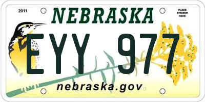 NE license plate EYY977