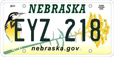 NE license plate EYZ218