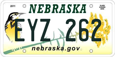 NE license plate EYZ262