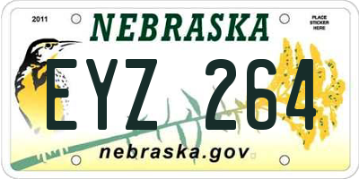 NE license plate EYZ264