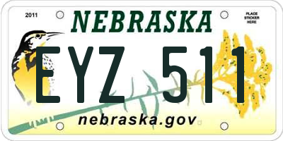 NE license plate EYZ511