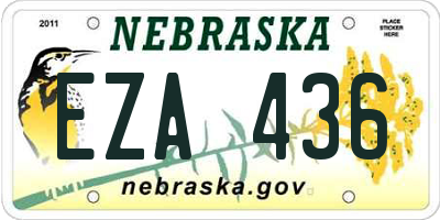 NE license plate EZA436