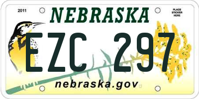 NE license plate EZC297