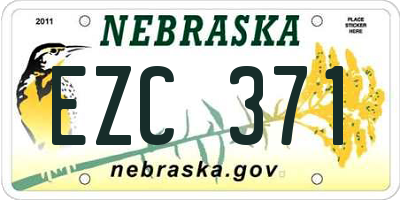 NE license plate EZC371