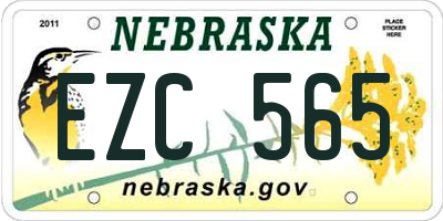 NE license plate EZC565
