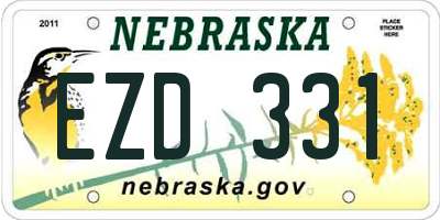 NE license plate EZD331