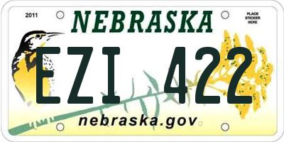 NE license plate EZI422