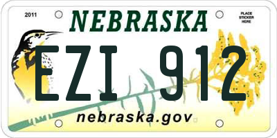 NE license plate EZI912
