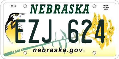 NE license plate EZJ624