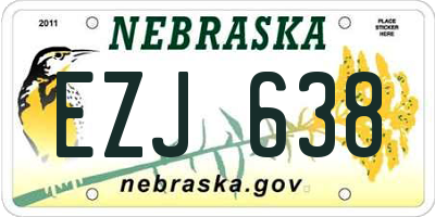 NE license plate EZJ638