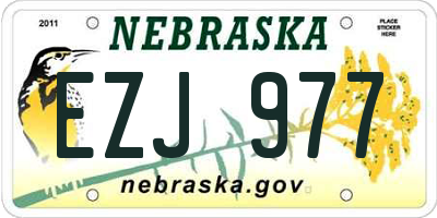 NE license plate EZJ977