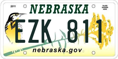 NE license plate EZK811