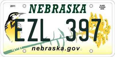 NE license plate EZL397