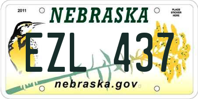 NE license plate EZL437
