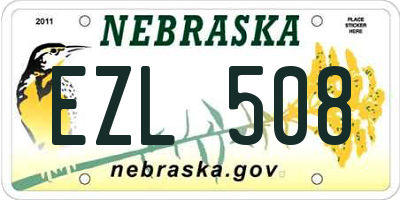 NE license plate EZL508