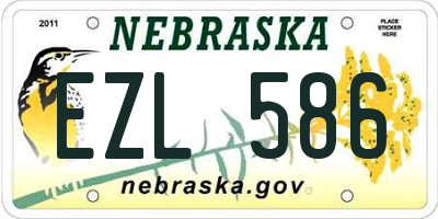 NE license plate EZL586
