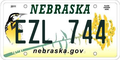 NE license plate EZL744