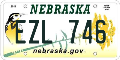 NE license plate EZL746