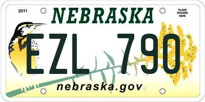 NE license plate EZL790
