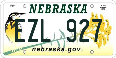 NE license plate EZL927