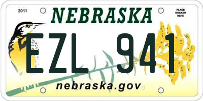 NE license plate EZL941