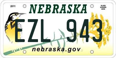 NE license plate EZL943
