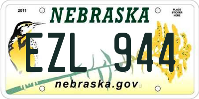 NE license plate EZL944