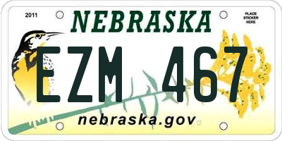 NE license plate EZM467