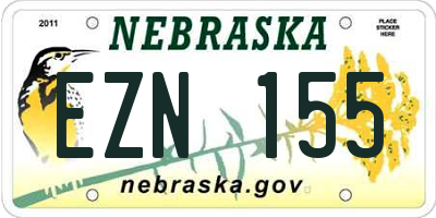 NE license plate EZN155